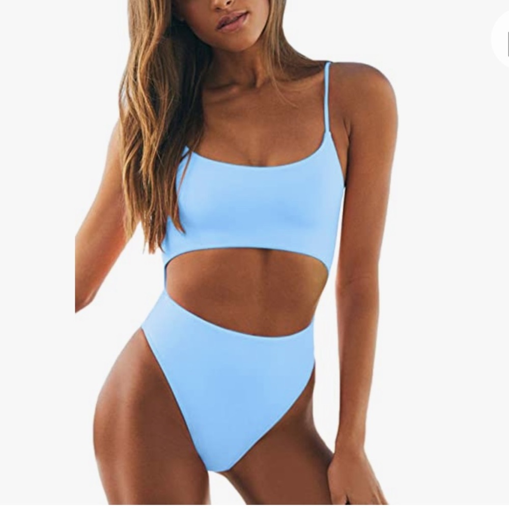 Blue One Piece Swimsuit